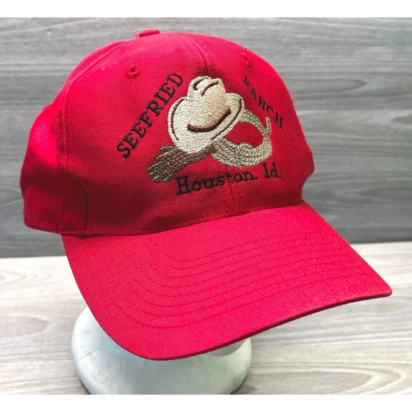 Seefried Ranch Snapback Hat Houston ID Cowboy Rodeo Red Roping Cap - Picture 8 of 8